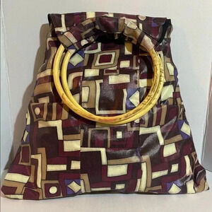 Comeco print nylon satchel handbag